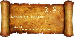 Konkolyi Hektor névjegykártya